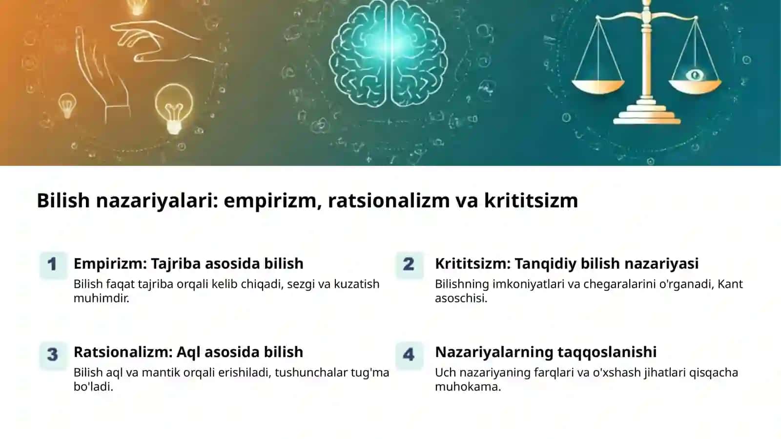 Bilish falsafasi: aql va haqiqat 2