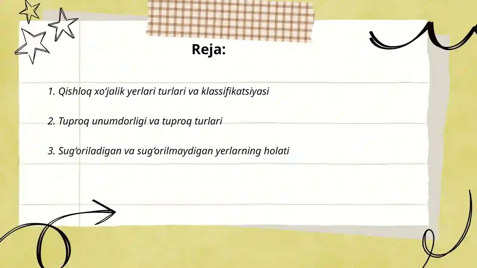 Qishloq xo‘jalik yerlari va ularning holati 2