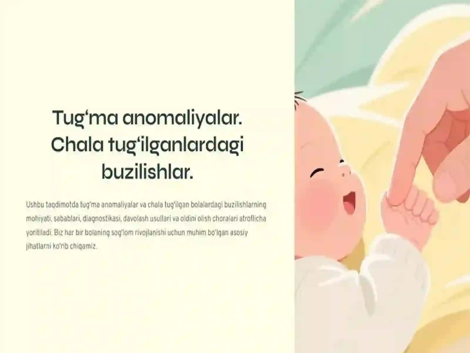 tugʻma anomaliyalar chala tugʻ ilganlardagi buzilishlar 2
