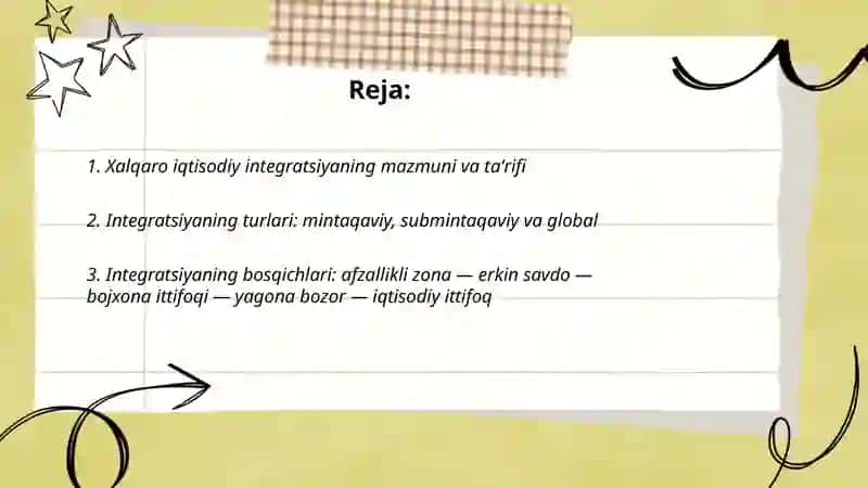 Xalqaro iqtisodiy integratsiya 2
