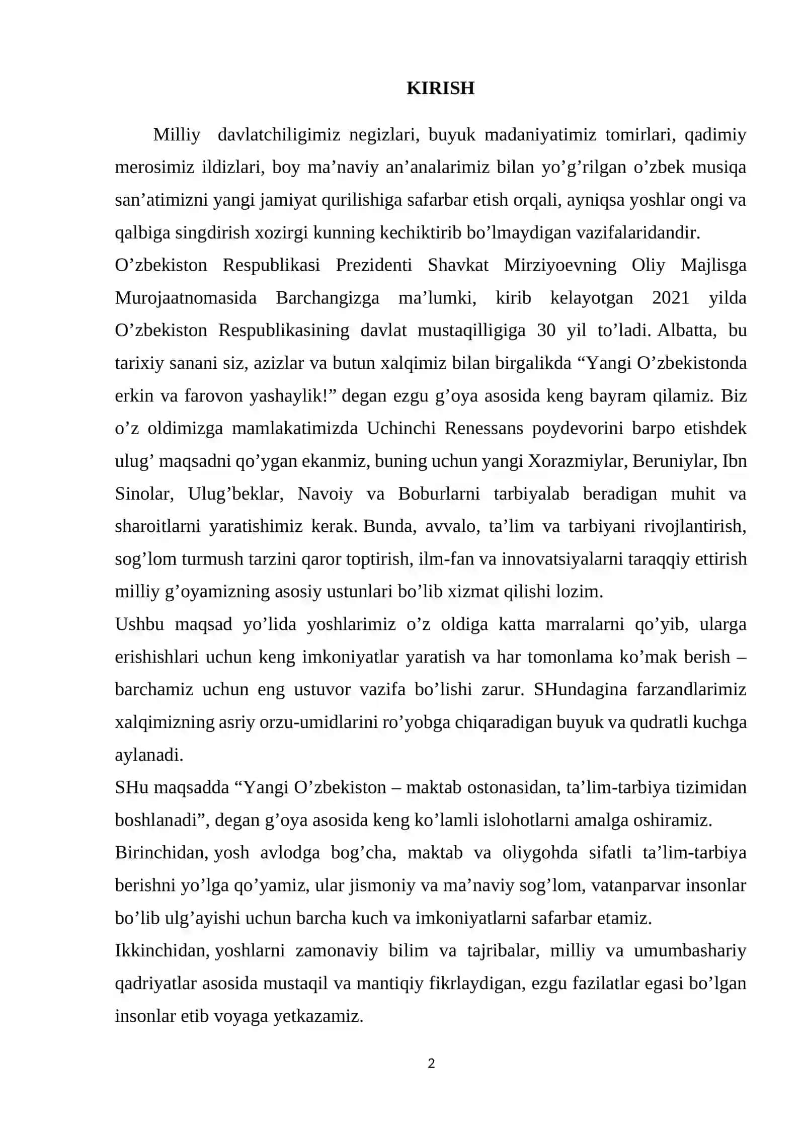 UMUMTA’LIM MAKTABLARIDA MUSIQA NAZARIYASINI O’QITISH METODIKASI 2