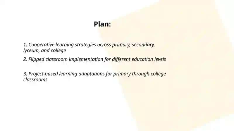 Interactive methods for teaching in different levels primary, secondary education, college, lyceum 2