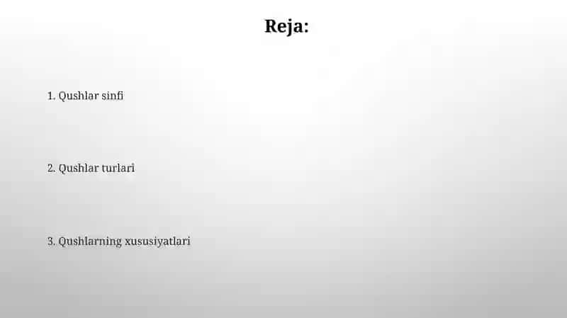 Qushlar sinfi 2