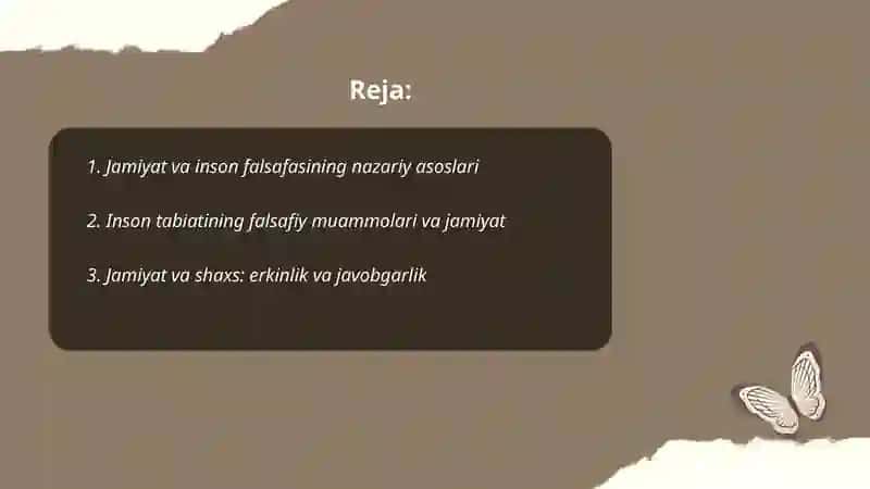 Jamiyat va inson falsafasi 2