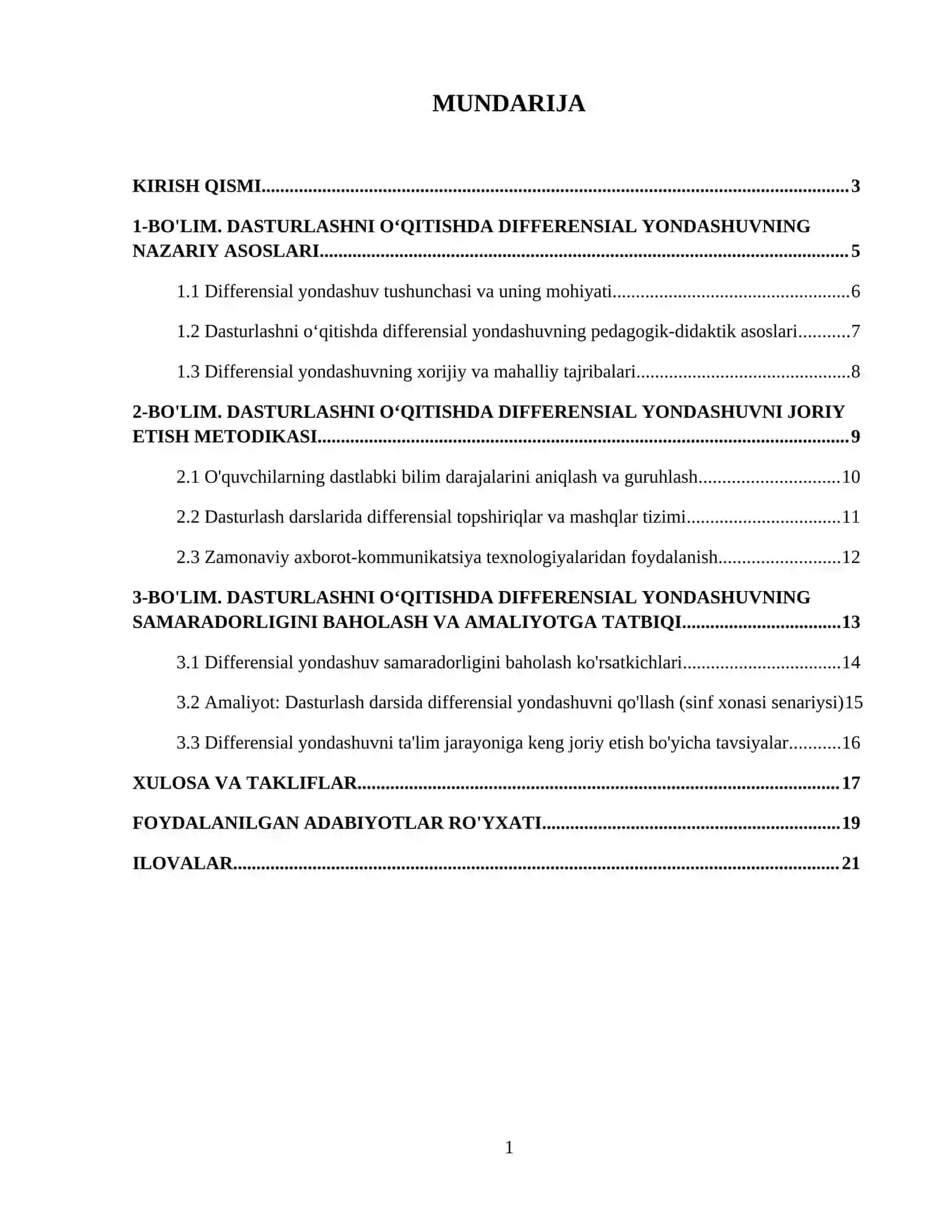 Dasturlashni oʻqitishda differensial yondashuv 2