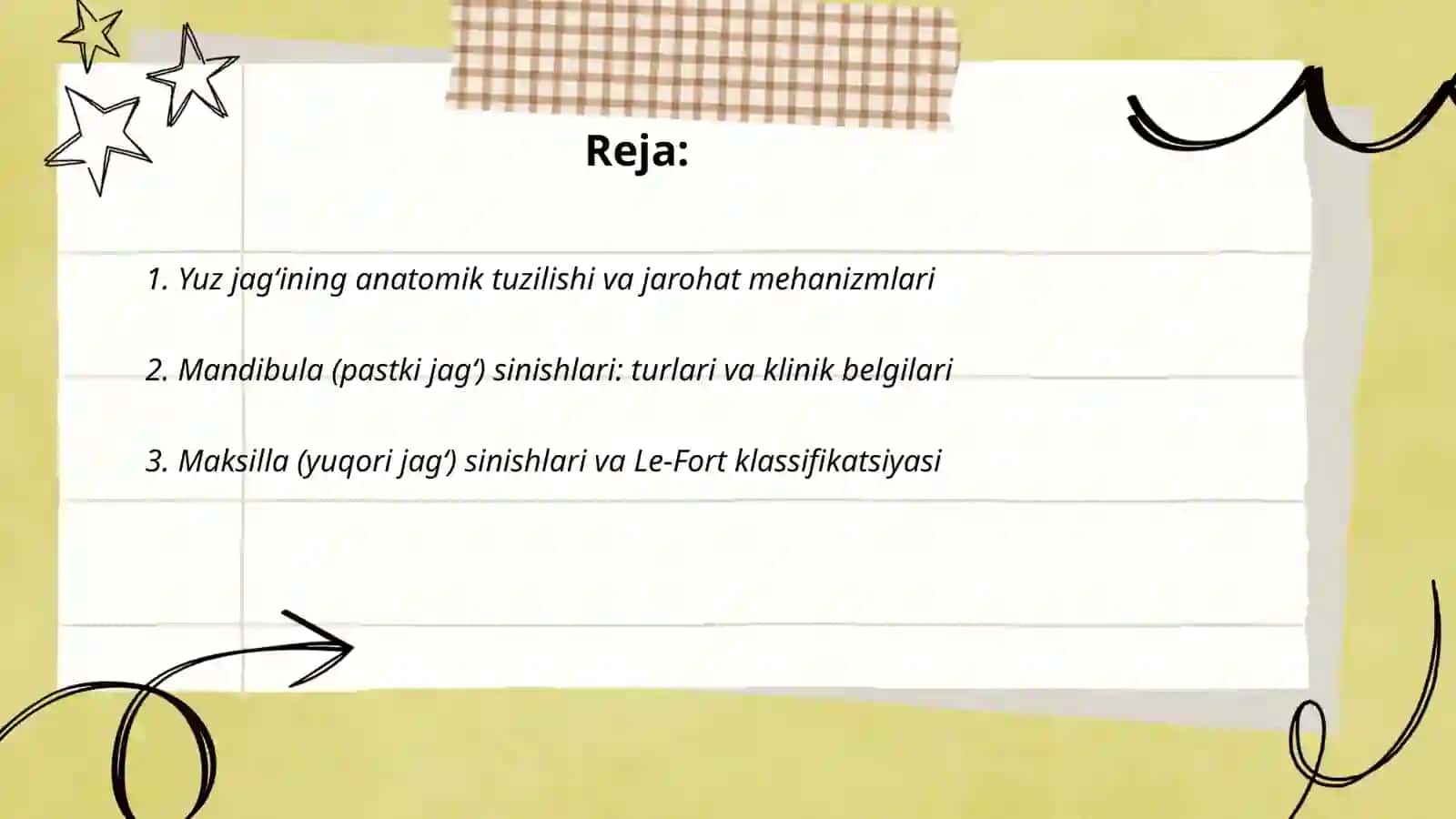 Yuz jagʻ jarohatlari 2