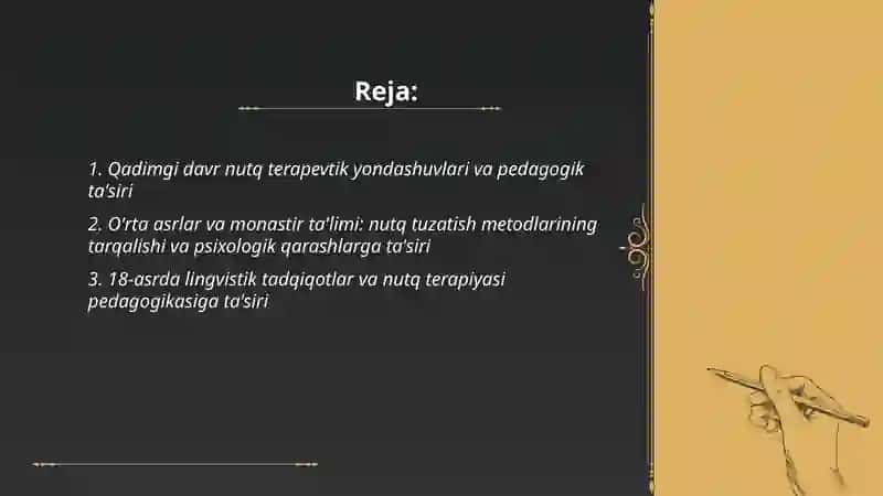 Nutq terapiyasi tarixidagi asosiy bosqichlar 2