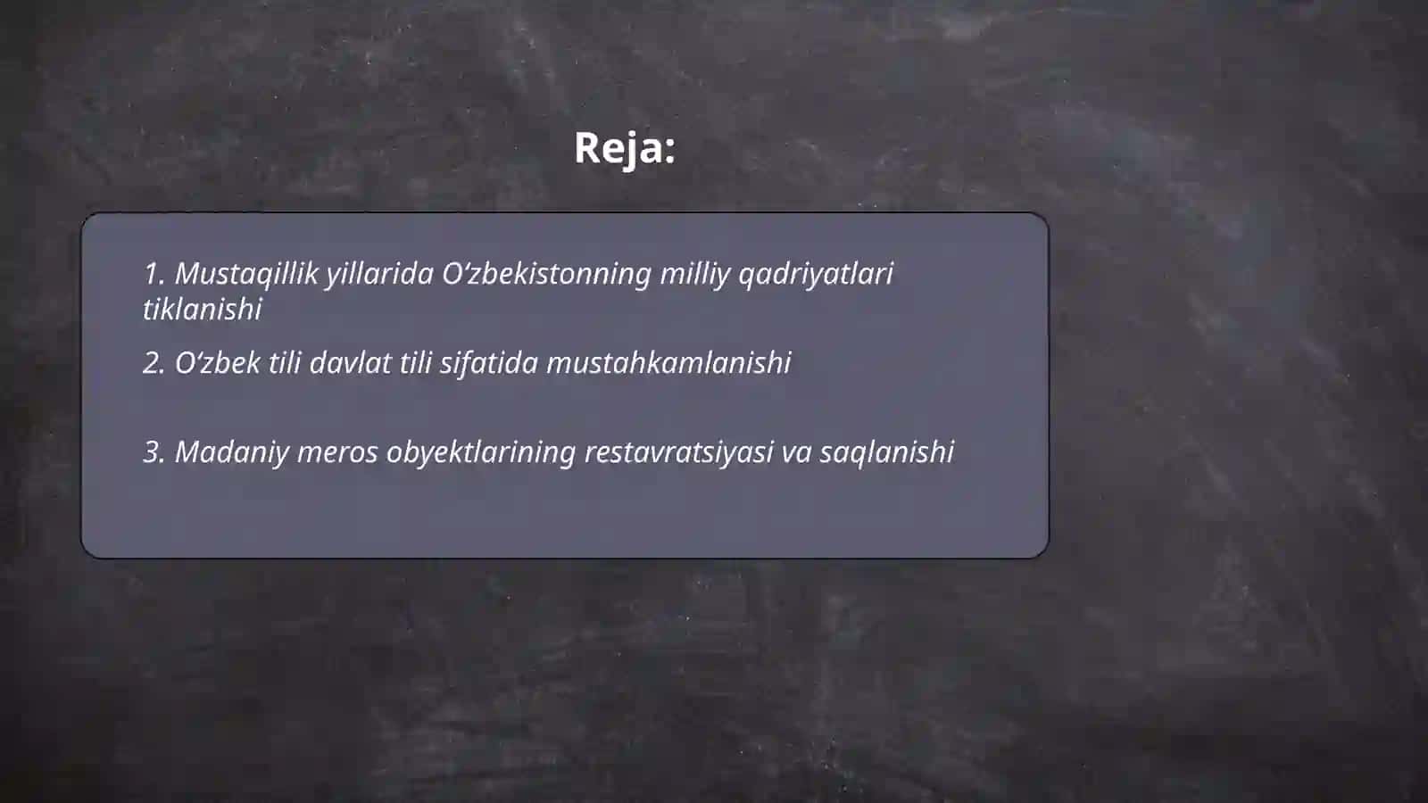 Ma'naviy va madaniy taraqqiyot 2