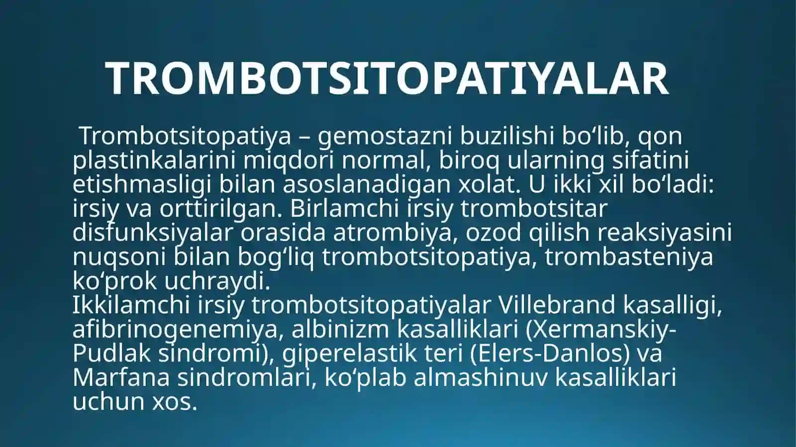 Trombotsitopatiyalar 2