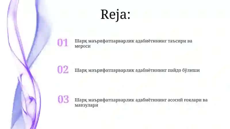 Sharq Ma'rifatparvarlik Adabiyotining Asoslari 2