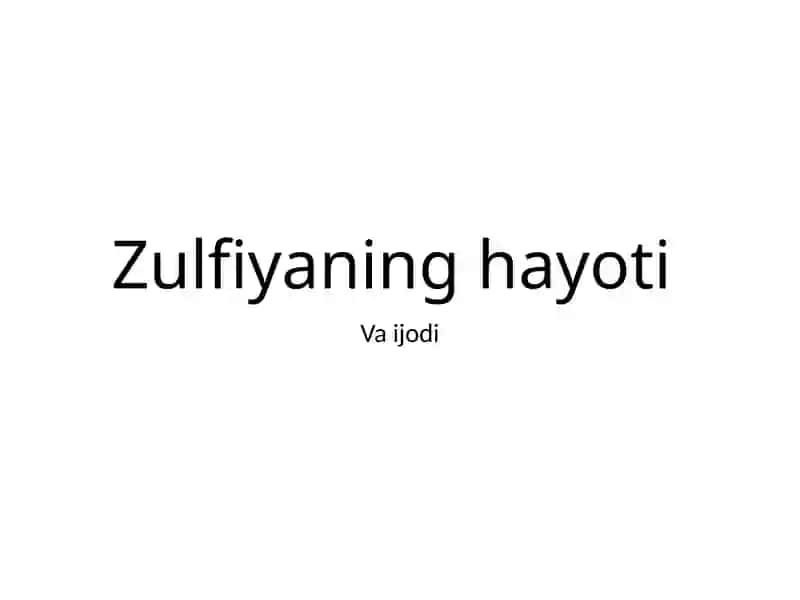 Pardayeva Marjonaning tayyorlagan taqdimoti 2