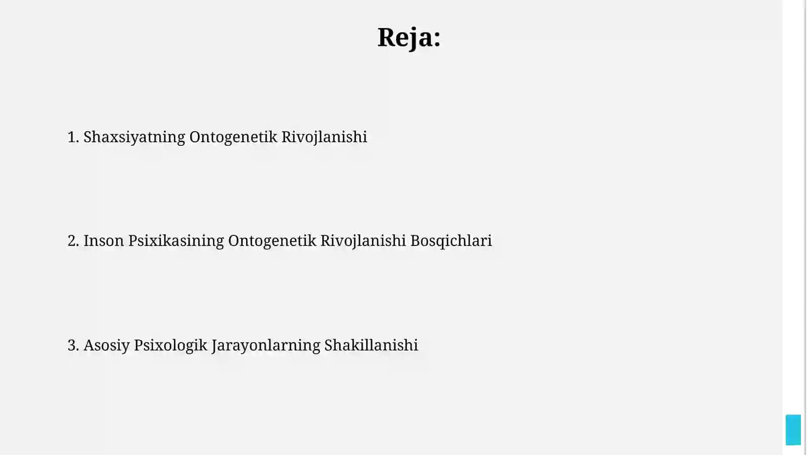 Inson psixikasining ontogenesda rivojlanishi 2