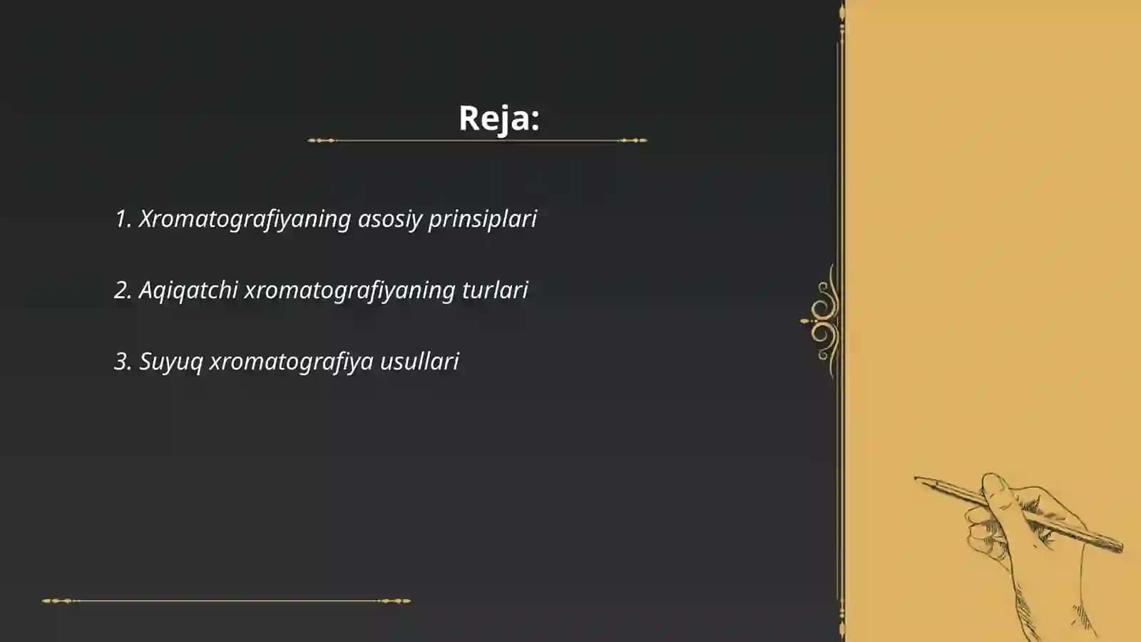 Xromotografiya yordamida oqsil tarkibini aniqlash 2
