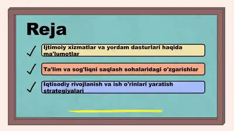Ijtimoiy xizmatlar va yordam dasturlari 2
