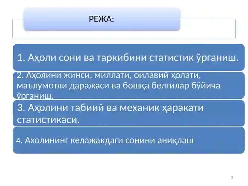 АҲОЛИ СТАТИСТИКАСИ 2