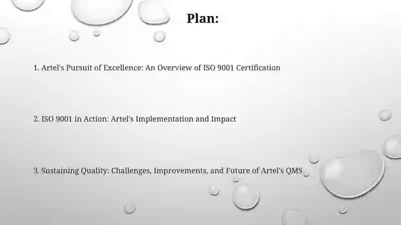 Artel technology ISO 9001 2