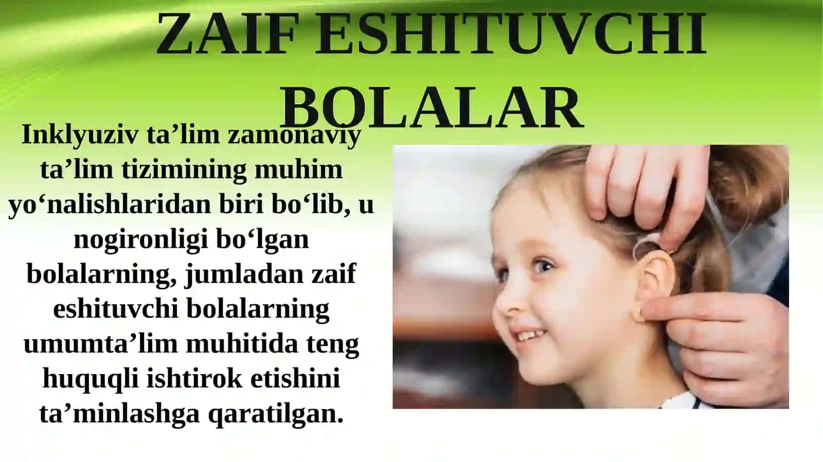 Zaif eshituvchi bolalarni inklyuziv ta’limga tayyorlashning psixologik va ijtimoiy jihatlari 2