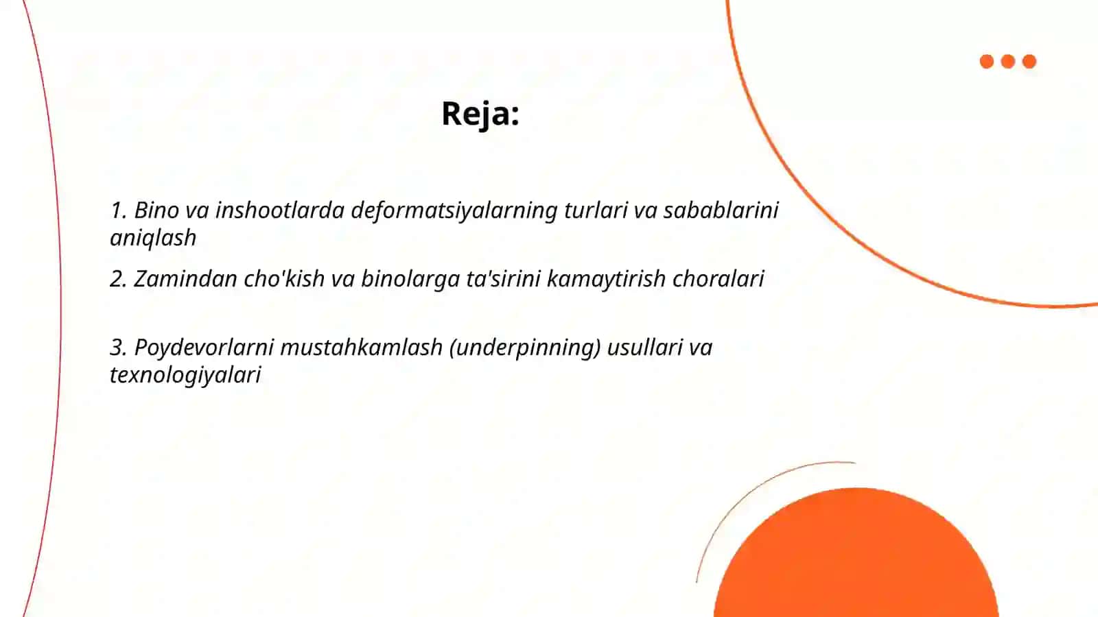 Bino va inshootlarni deformatsiyalanishdan himoyalash 2
