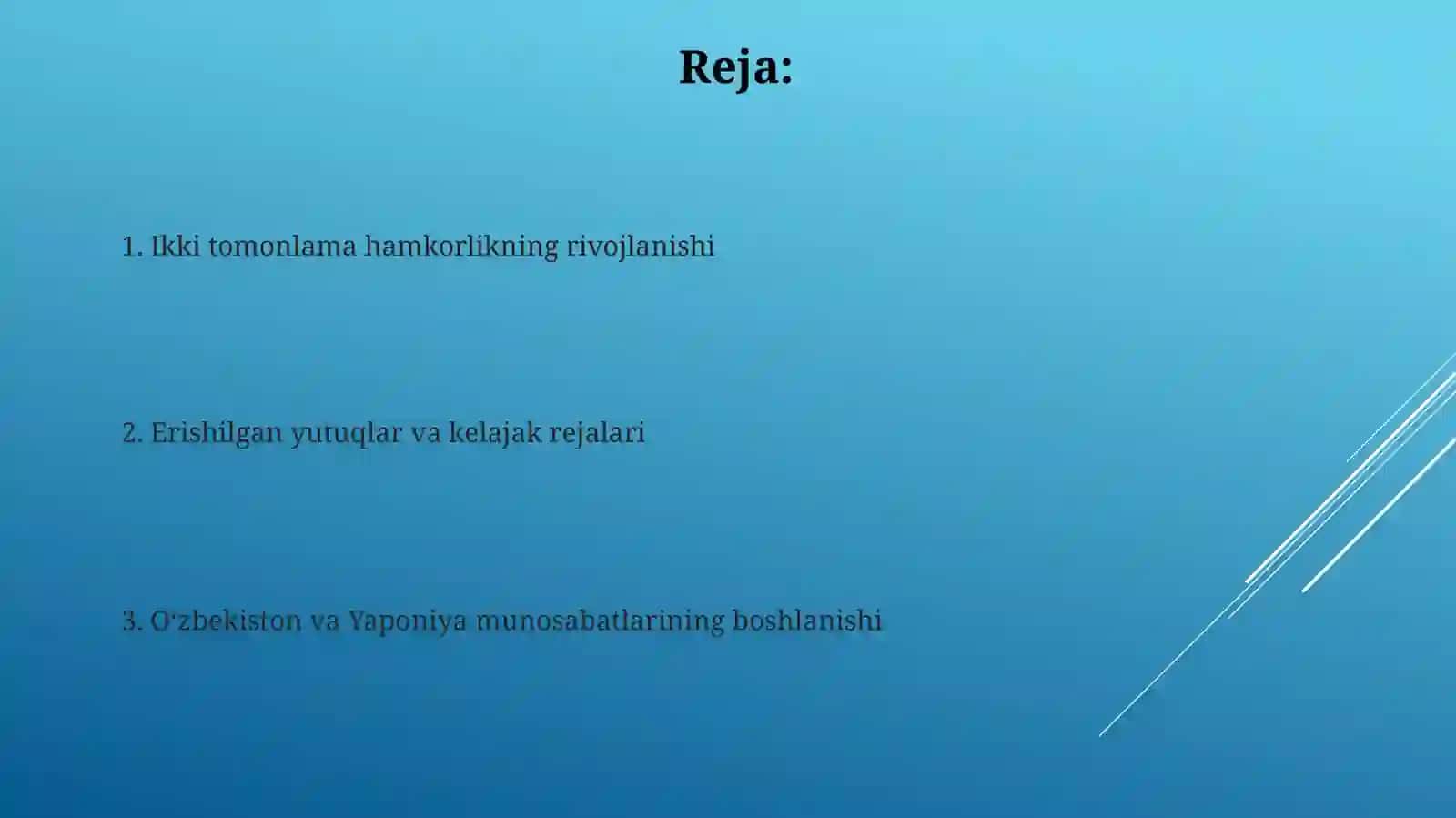 O'zbekiston va Yaponiya munosabatlari 2
