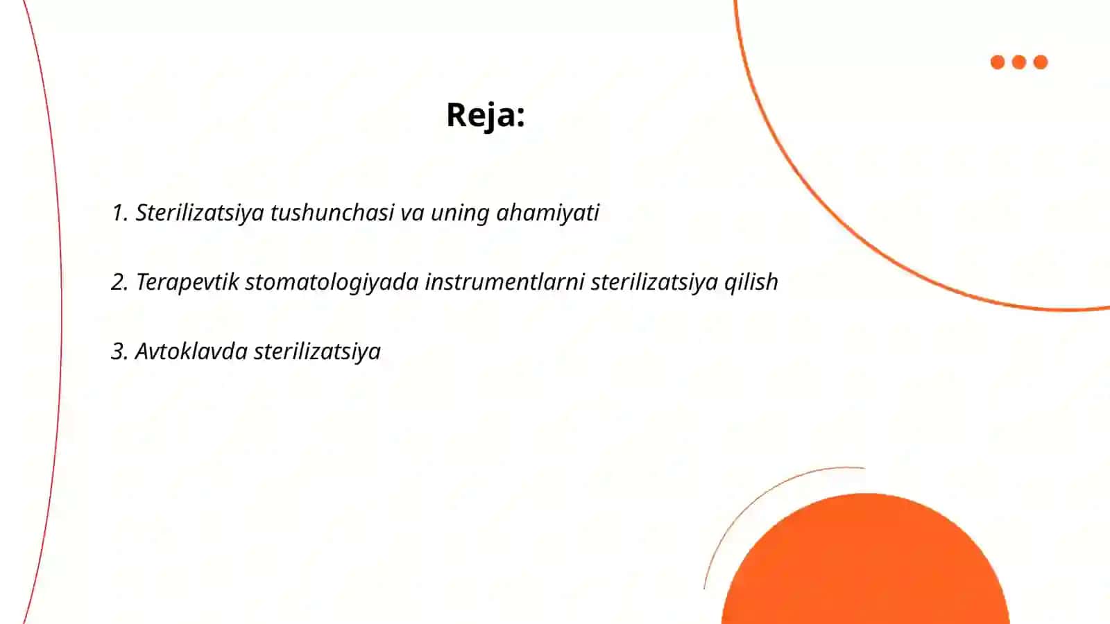 Terapevtik stomatologiyada sterilizatsiya usullari 2