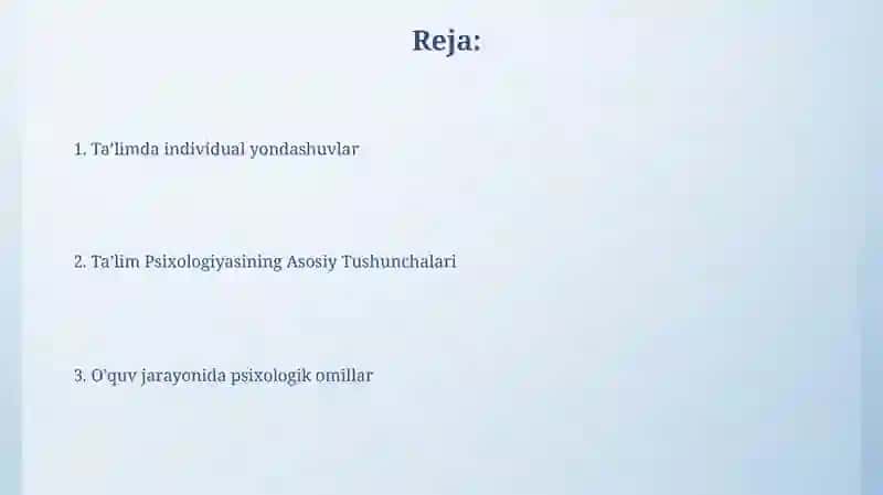 Pedagogik psixologiyasi 2