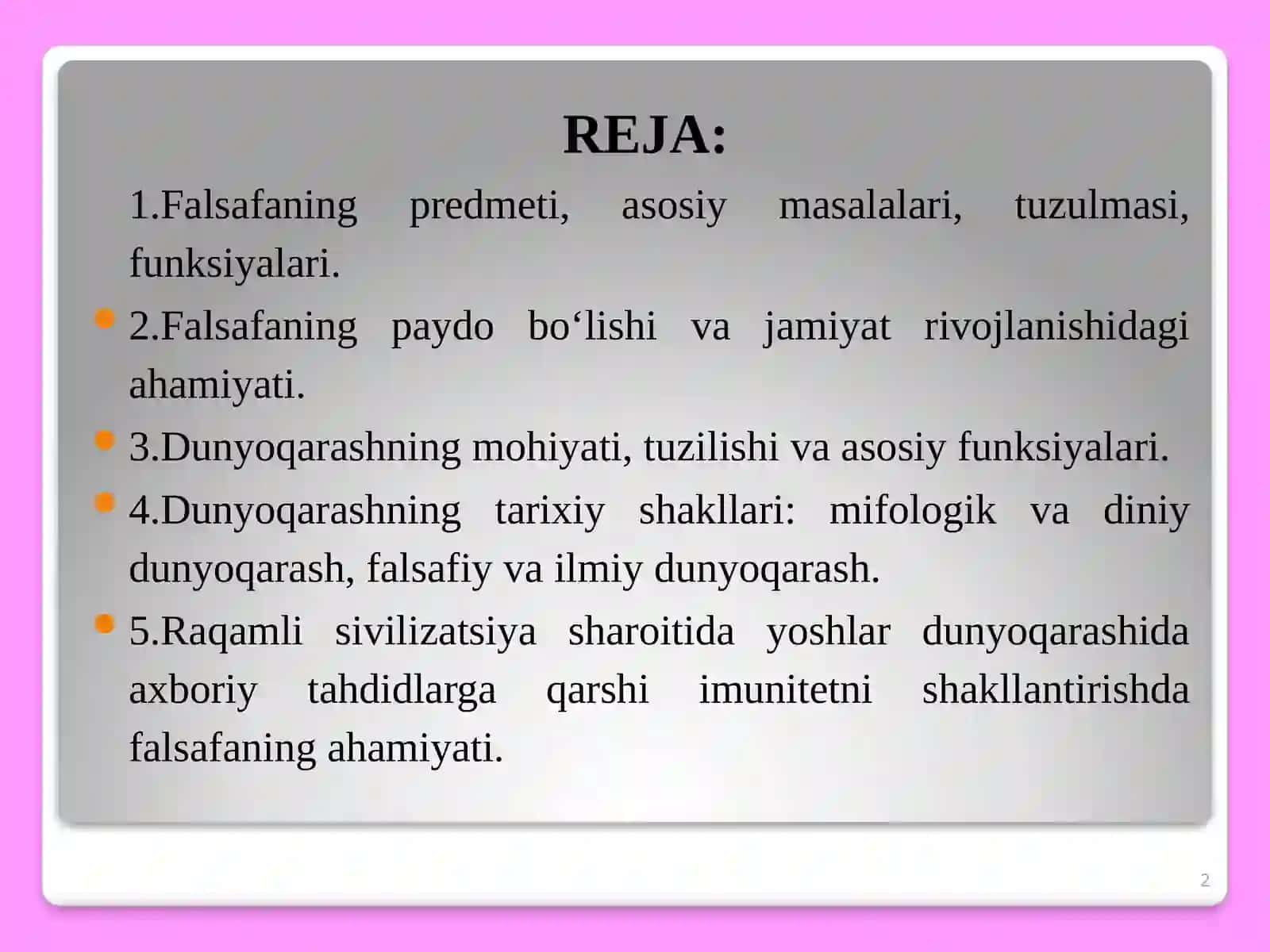 Falsafa 2