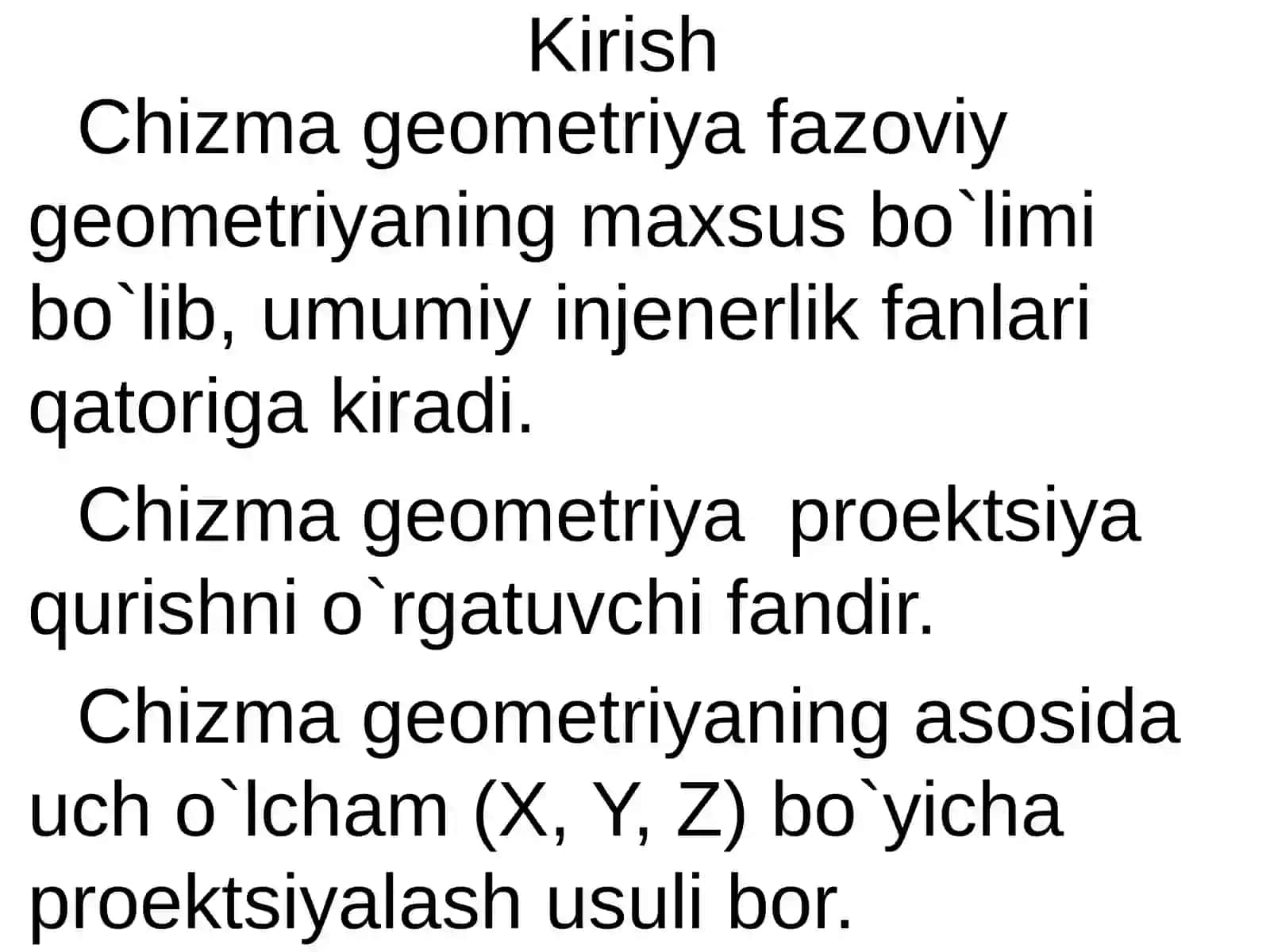 MUHANDISLIK VA KOMPYUTER GRAFIKASI 2