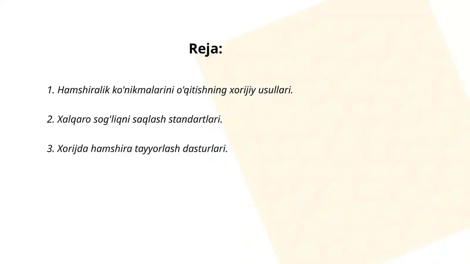 Hamshiralik modelining xorijiy usullari 2