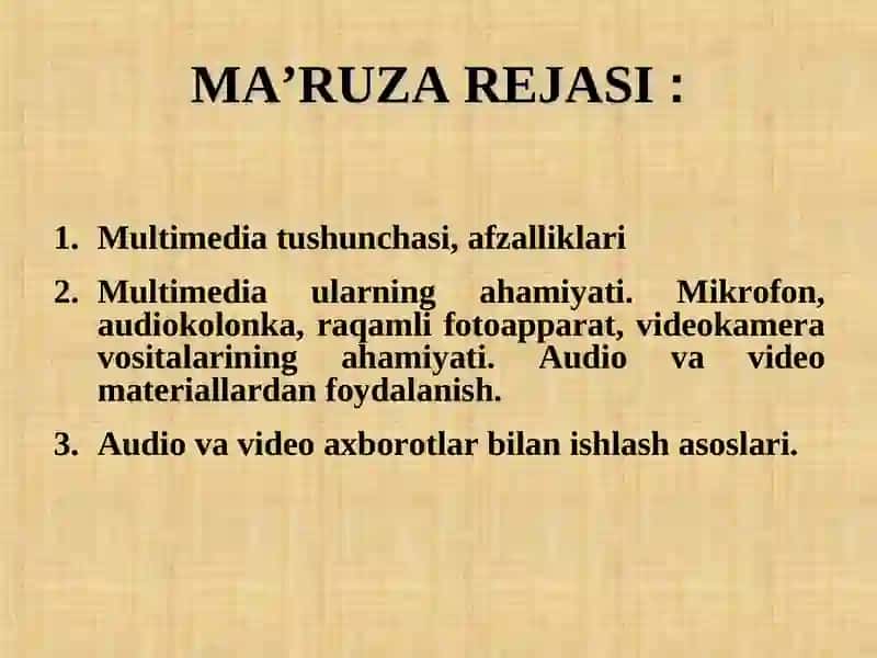 Multimedia tushunchasi, afzalliklari 2