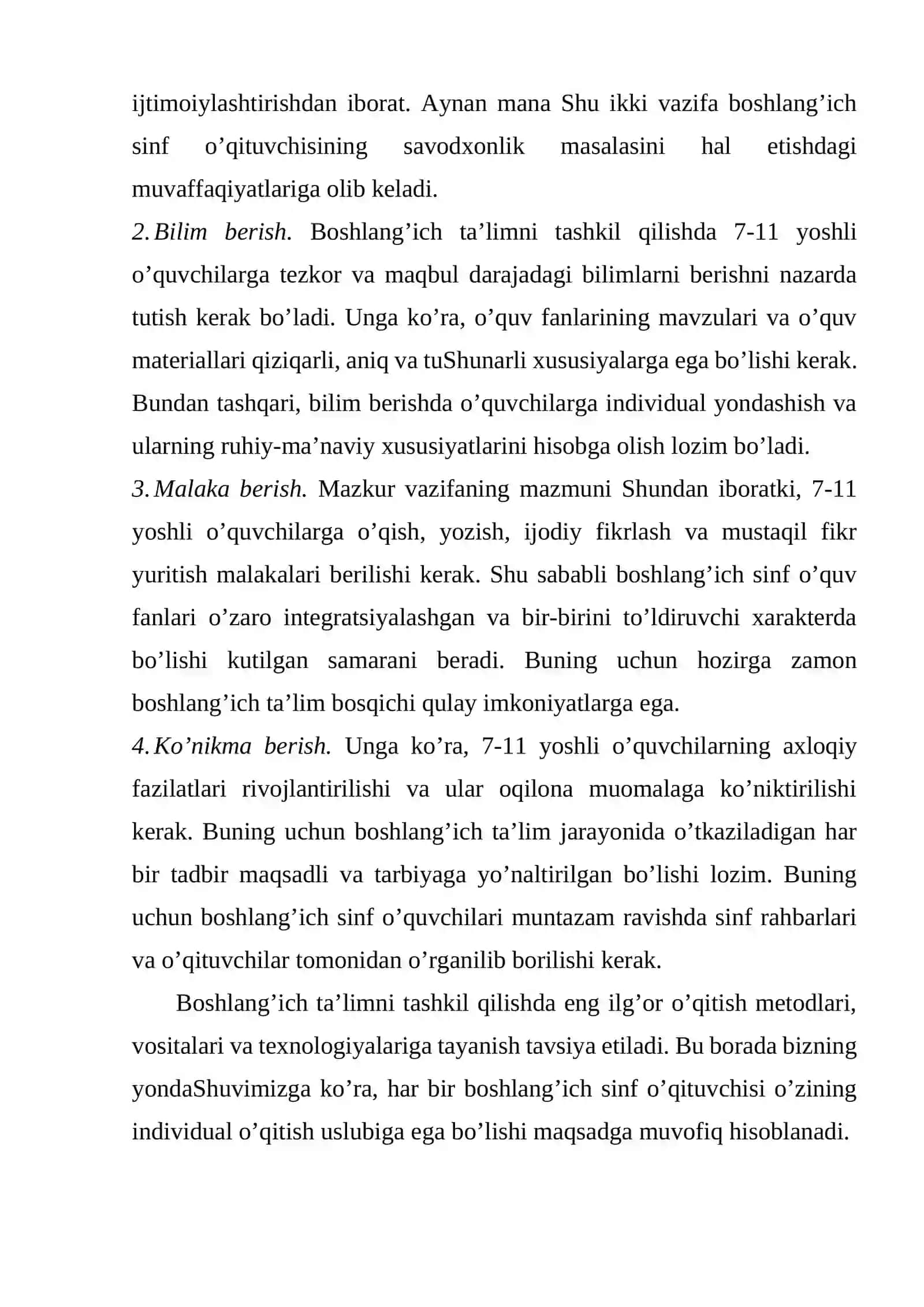 Boshlang’ich ta’limda pedagogik jarayon 2