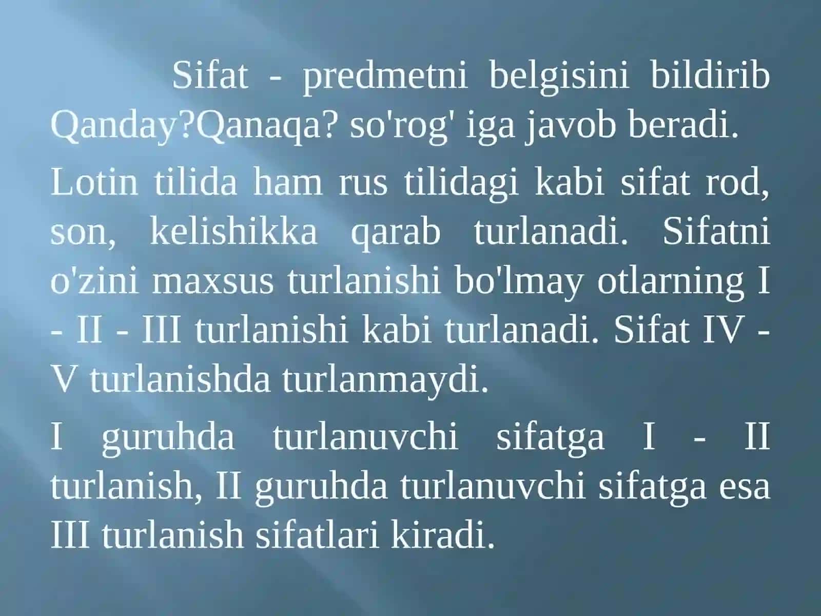 Sifatlar 2