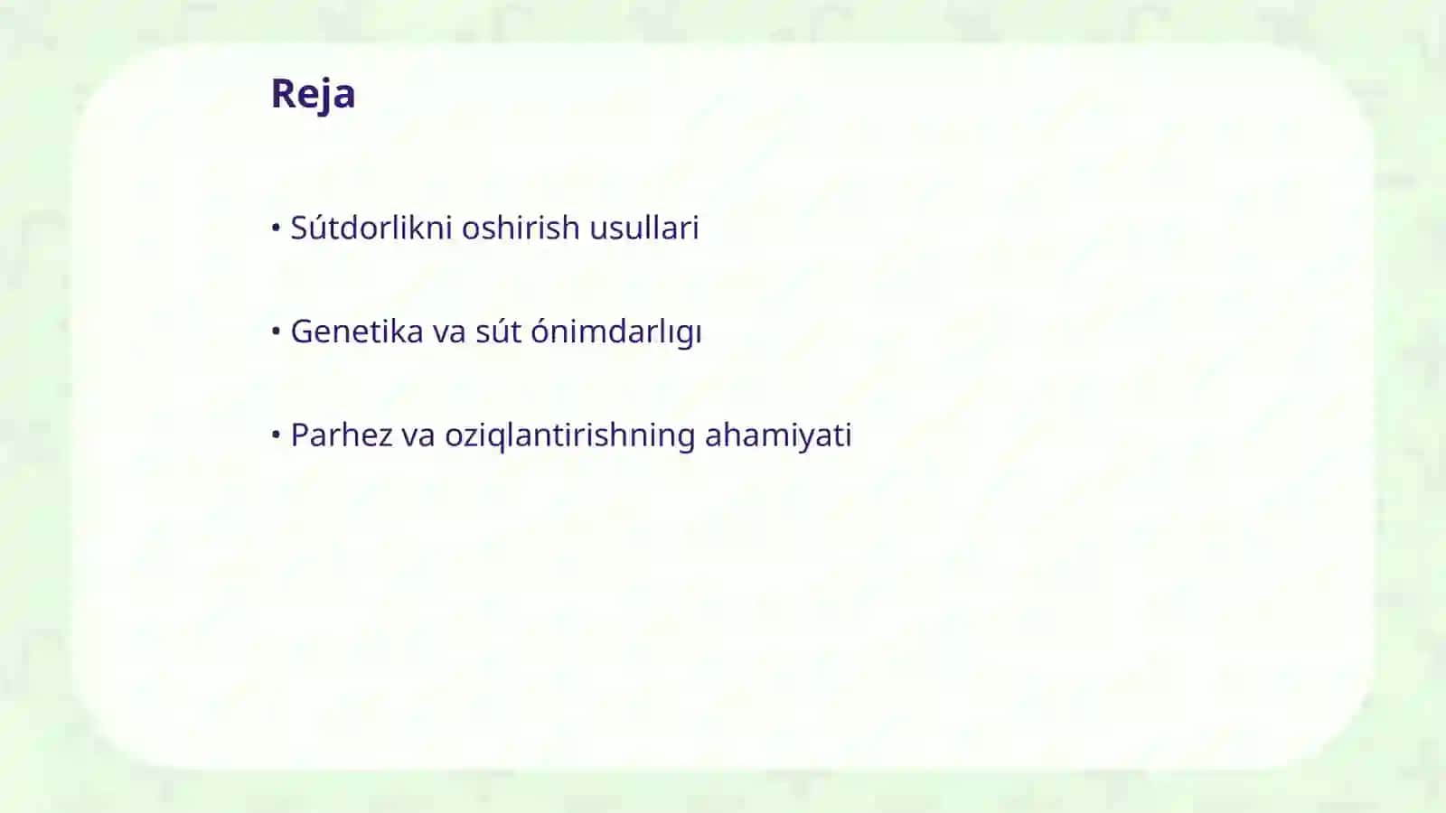 Sútdorlikni oshirish usullari 2