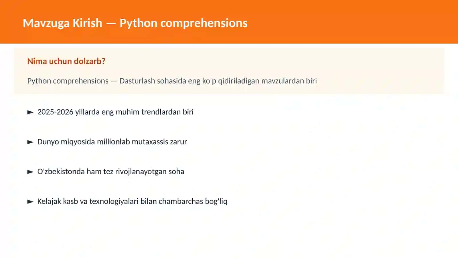 DASTURLASH | PYTHON DASTURLASH 2