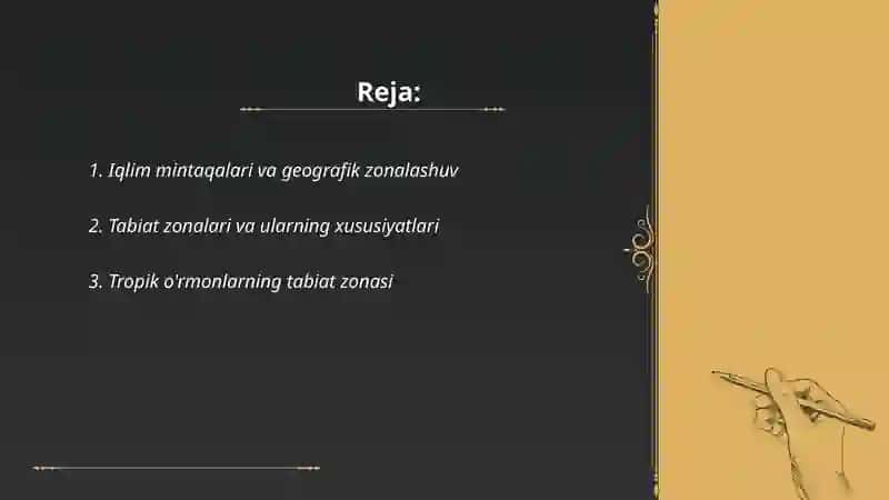Iqlim mintaqalari va geografik zonalashuv 2