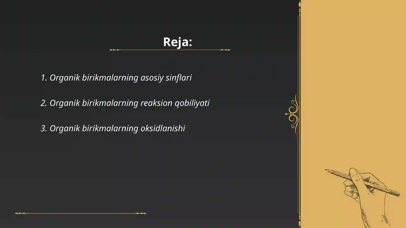 Organik kimyo asoslari 2