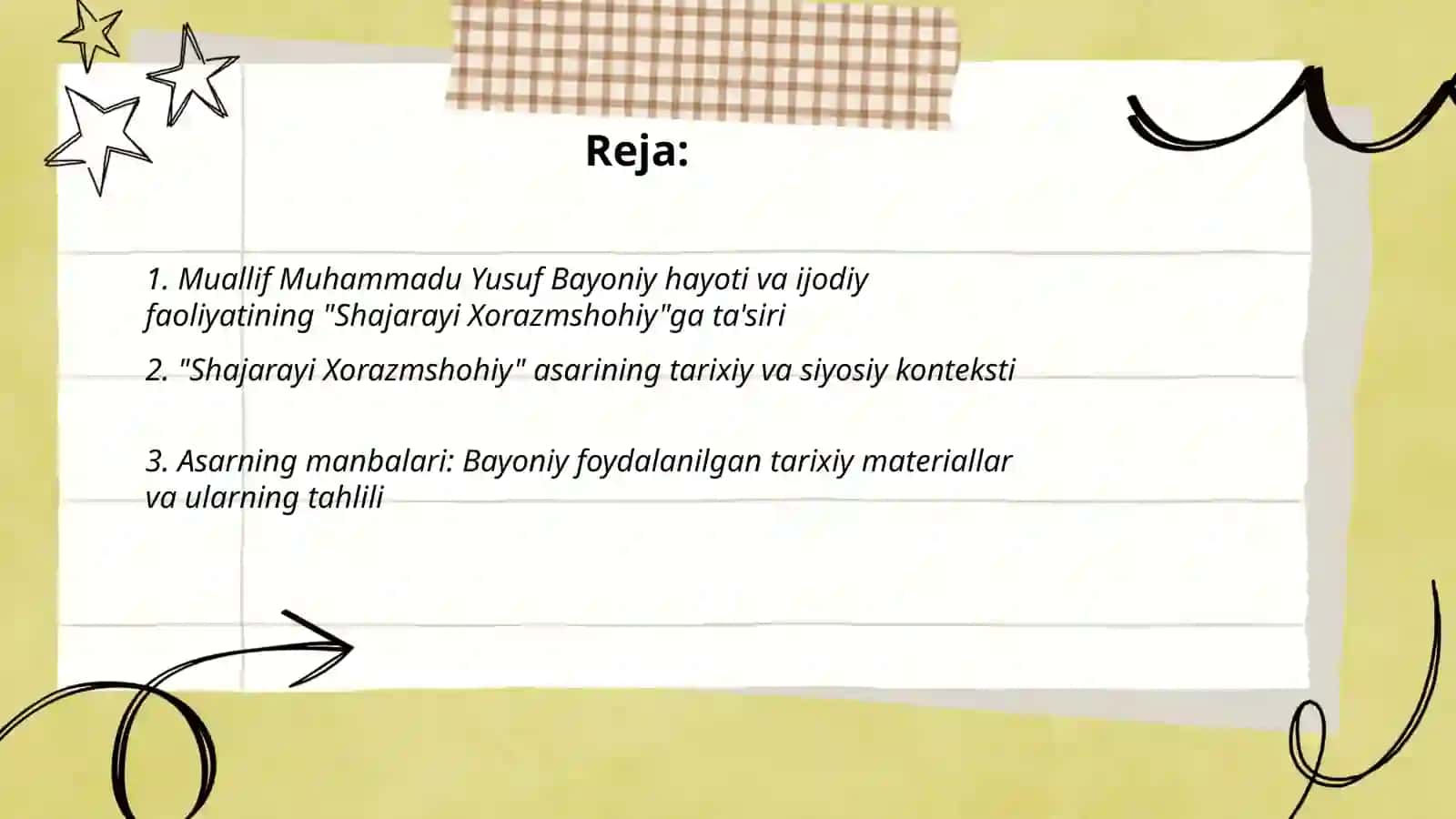 Shajarayi Xorazmshohiy Tahlili 2