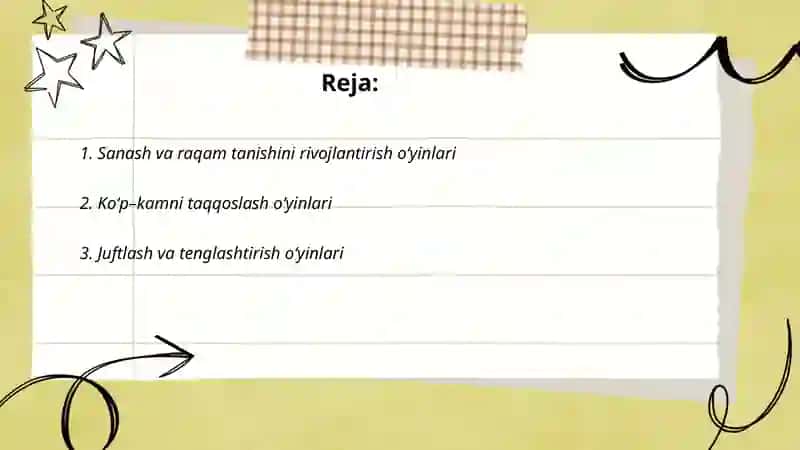 Sanash va raqam tanishini rivojlantirish oʻyinlari 2