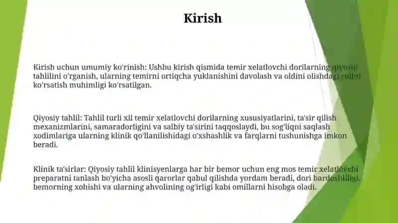 Temir Saqlovchi Dorilarning Qiyosiy Tahlili 2