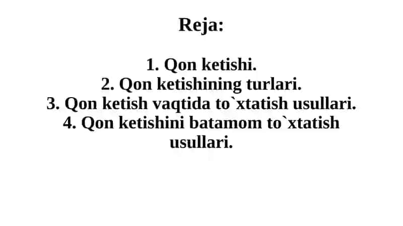 Qonketishturlari.Qonketishinito`xtatishusullari. 2