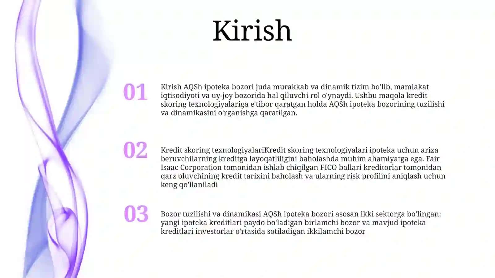 Kredit Shartlari BoʻYicha Texnologiyalari Aqshda Ipoteka Kreditlari Bozorining Tuzilishi Va Dinamikasi 2