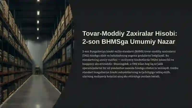 Tovar-Moddiy Zaxiralar Hisobi 2