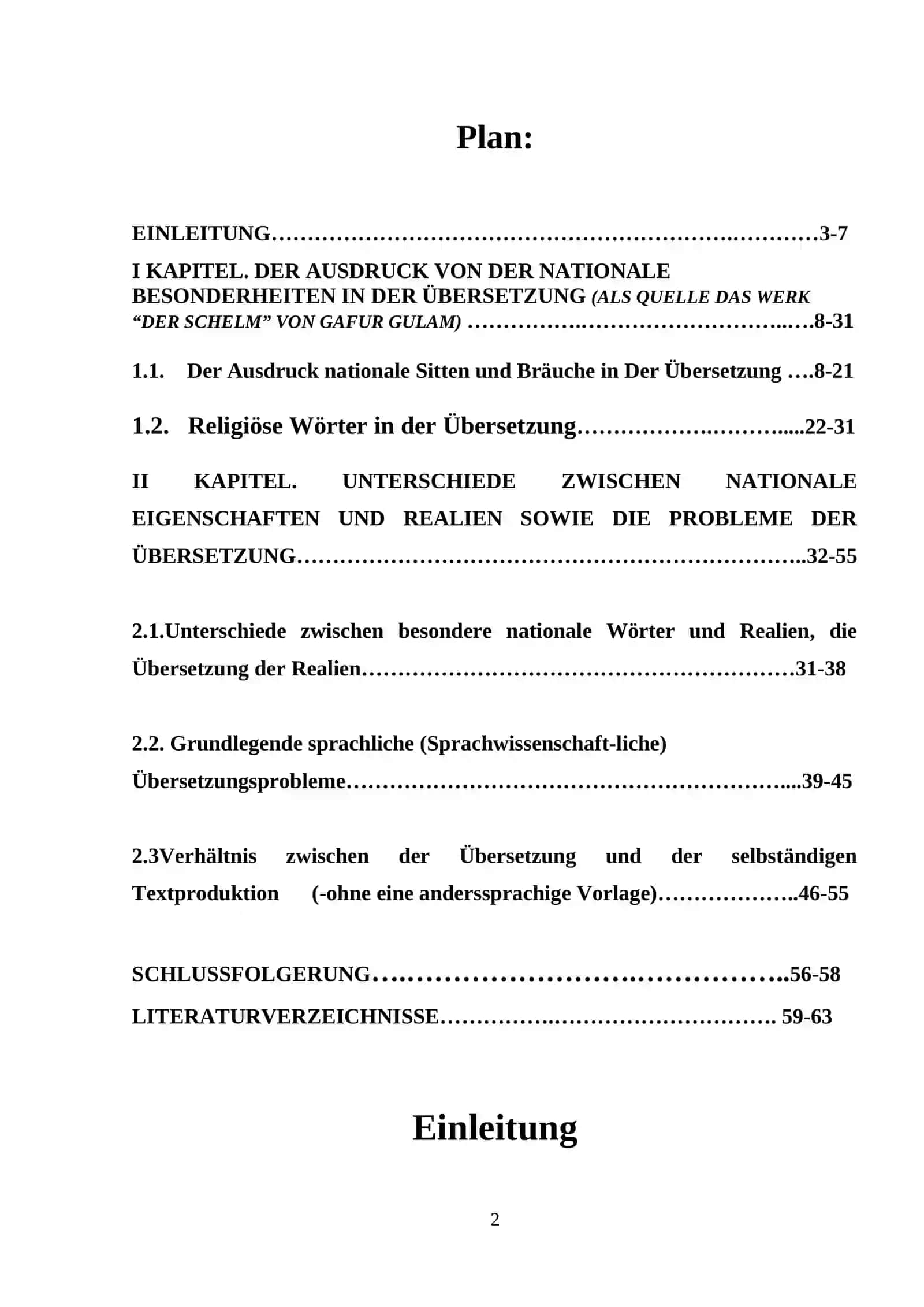 Das Thema: Der nationalen Kolorit in der Übersetzung 2