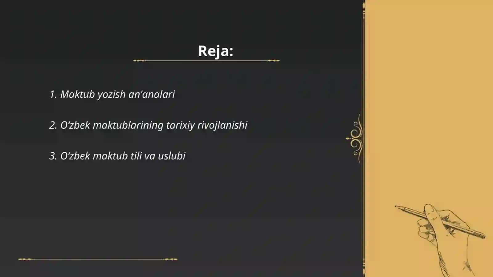 Maktub yozish an'analari 2