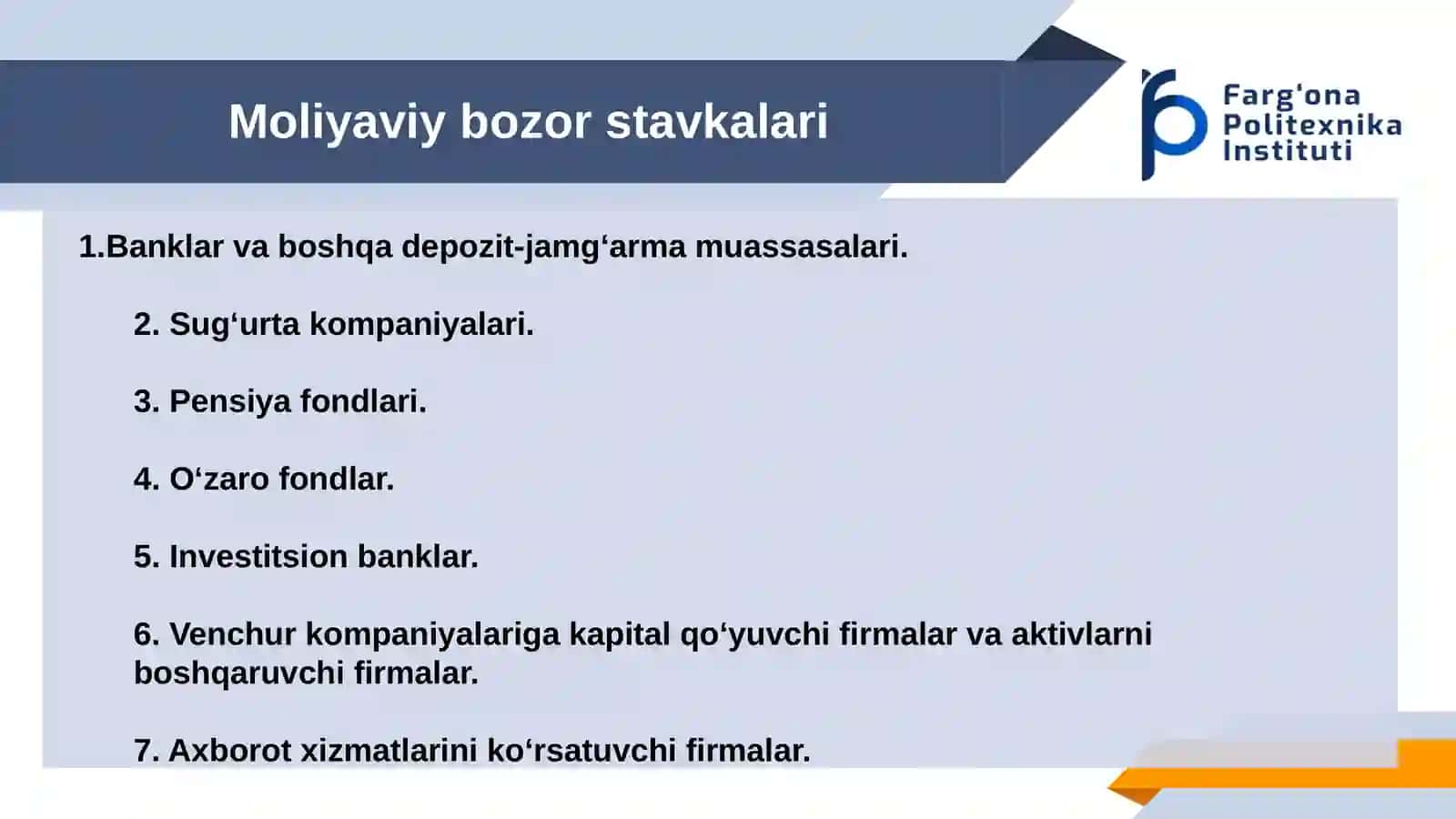 Moliyaviy vositachilar 2