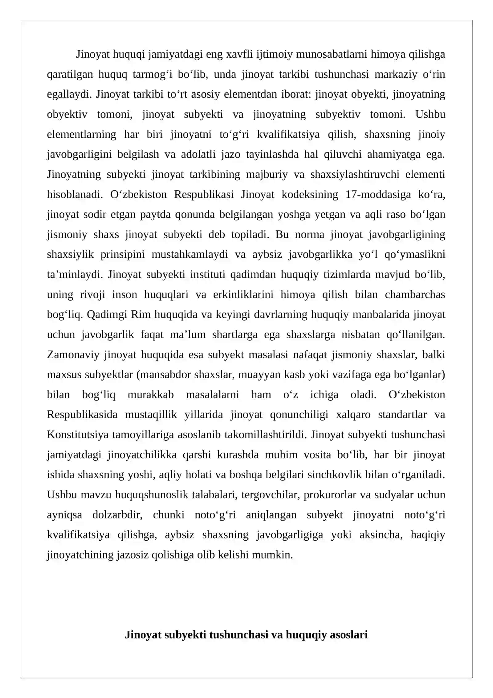 Jinoyatning subyekti 2