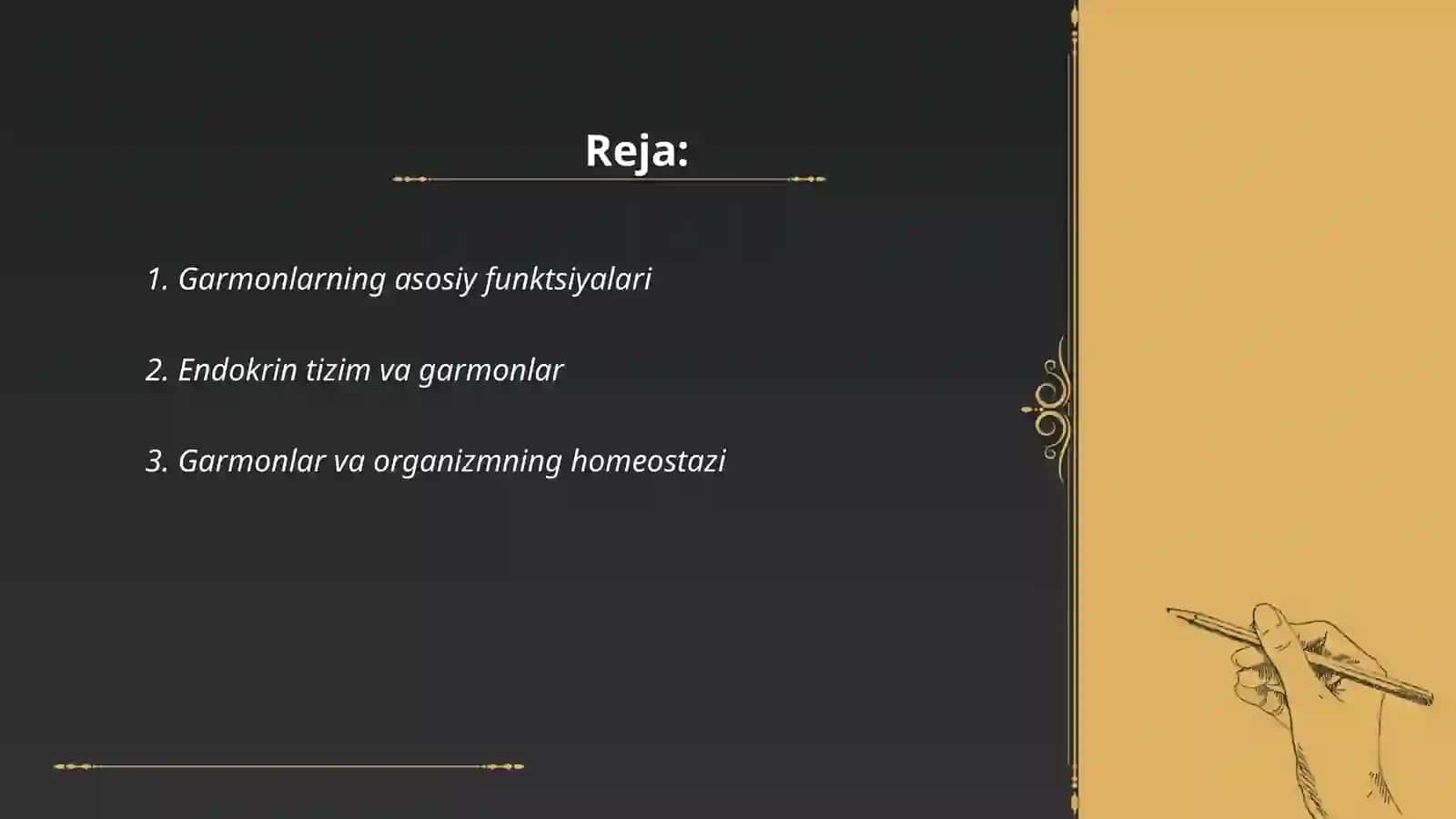 Garmonlar faoliyati 2