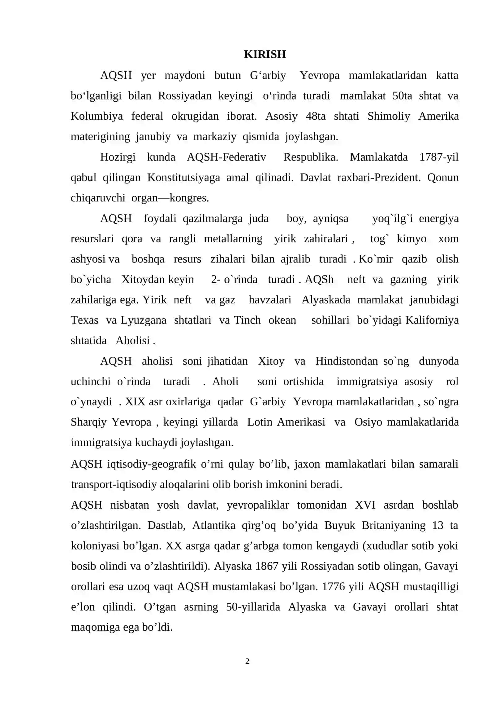 AQSHDAGI RIVOJLANGAN SANOAT TARMOQLARI, ULARNING JOYLASHUVI 2