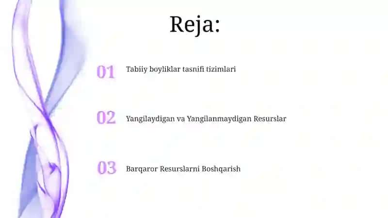 Tabiiy resurslar va ularning klassikatsiyasi 2