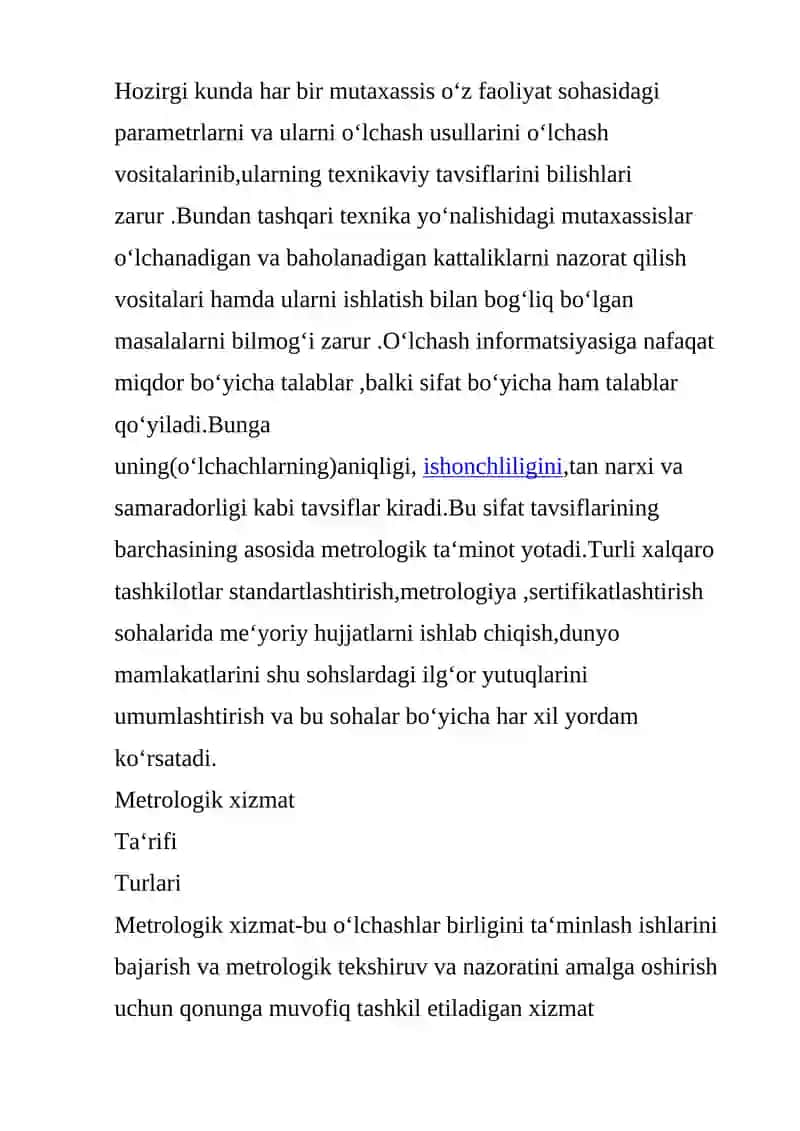Metrologik xizmat 2