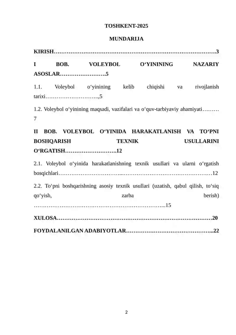 Voleybol O'yining Tarixi 2